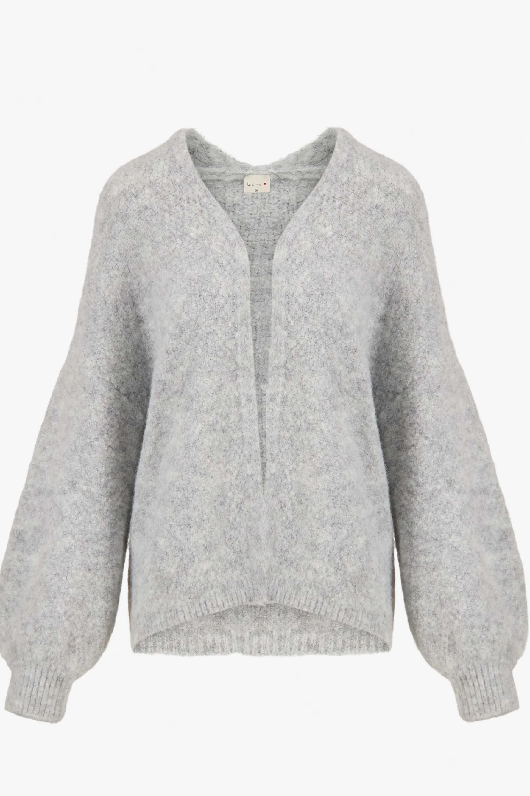 zusss openvallend vest lichtgrijs