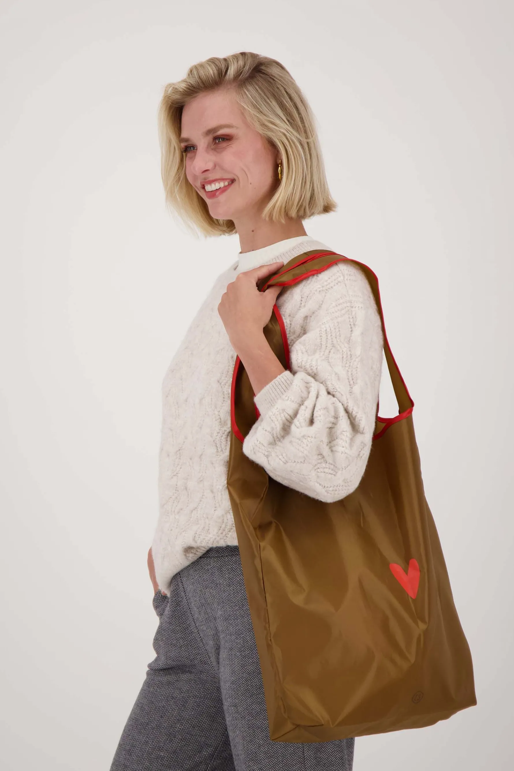 zusss opvouwbaar boodschappentasje jij bent goud waard camel