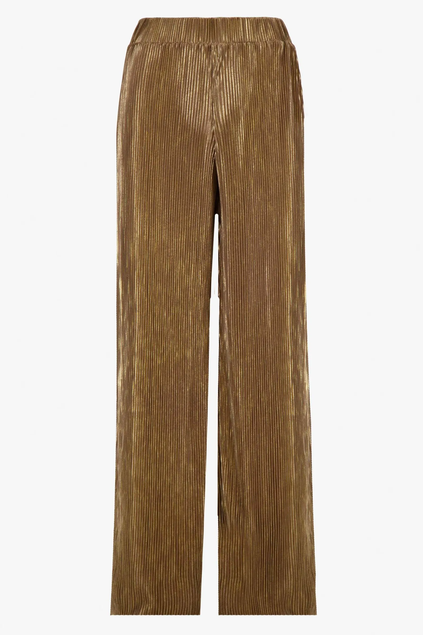 zusss plisse broek champagne goud