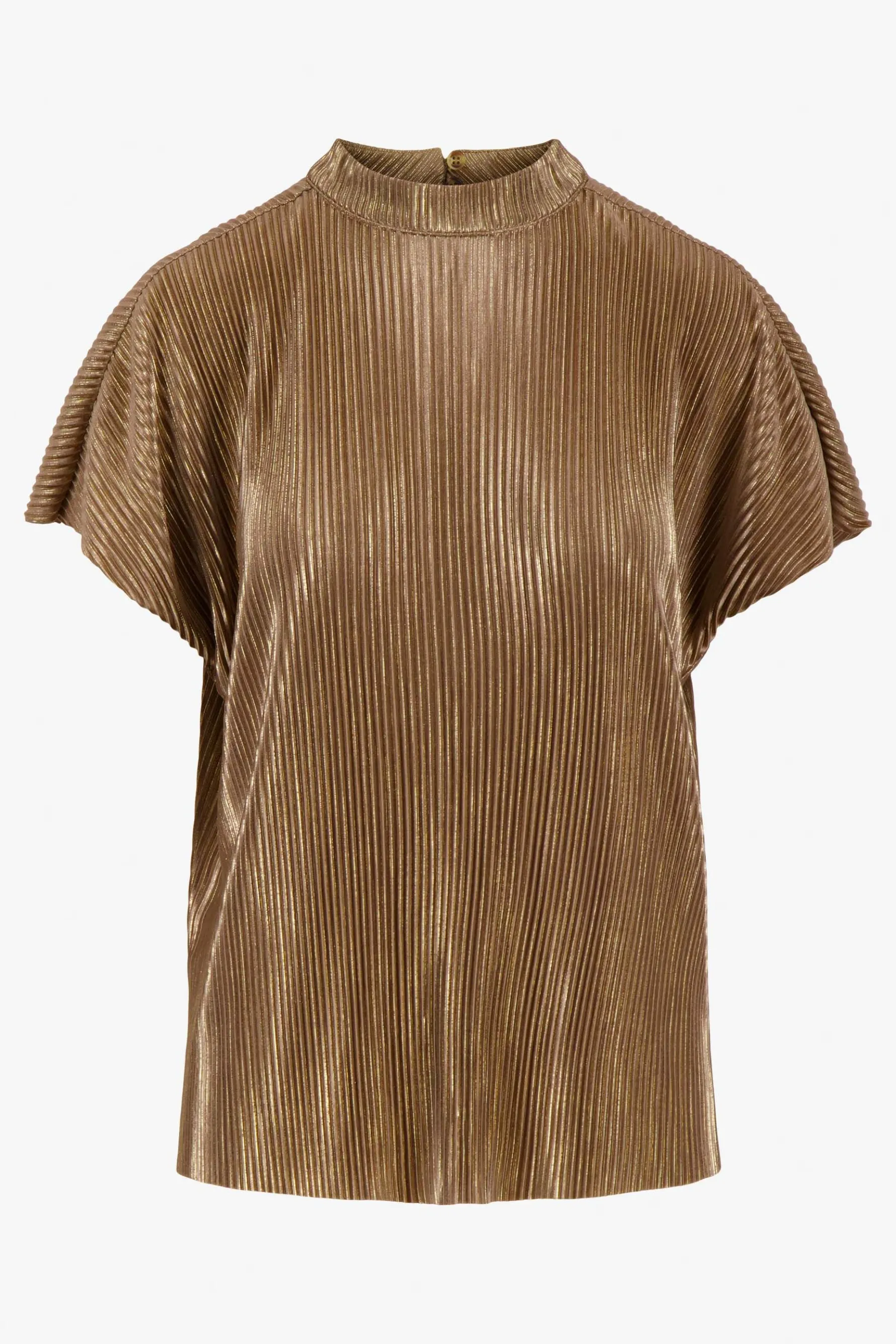 zusss plisse turtle top champagne goud