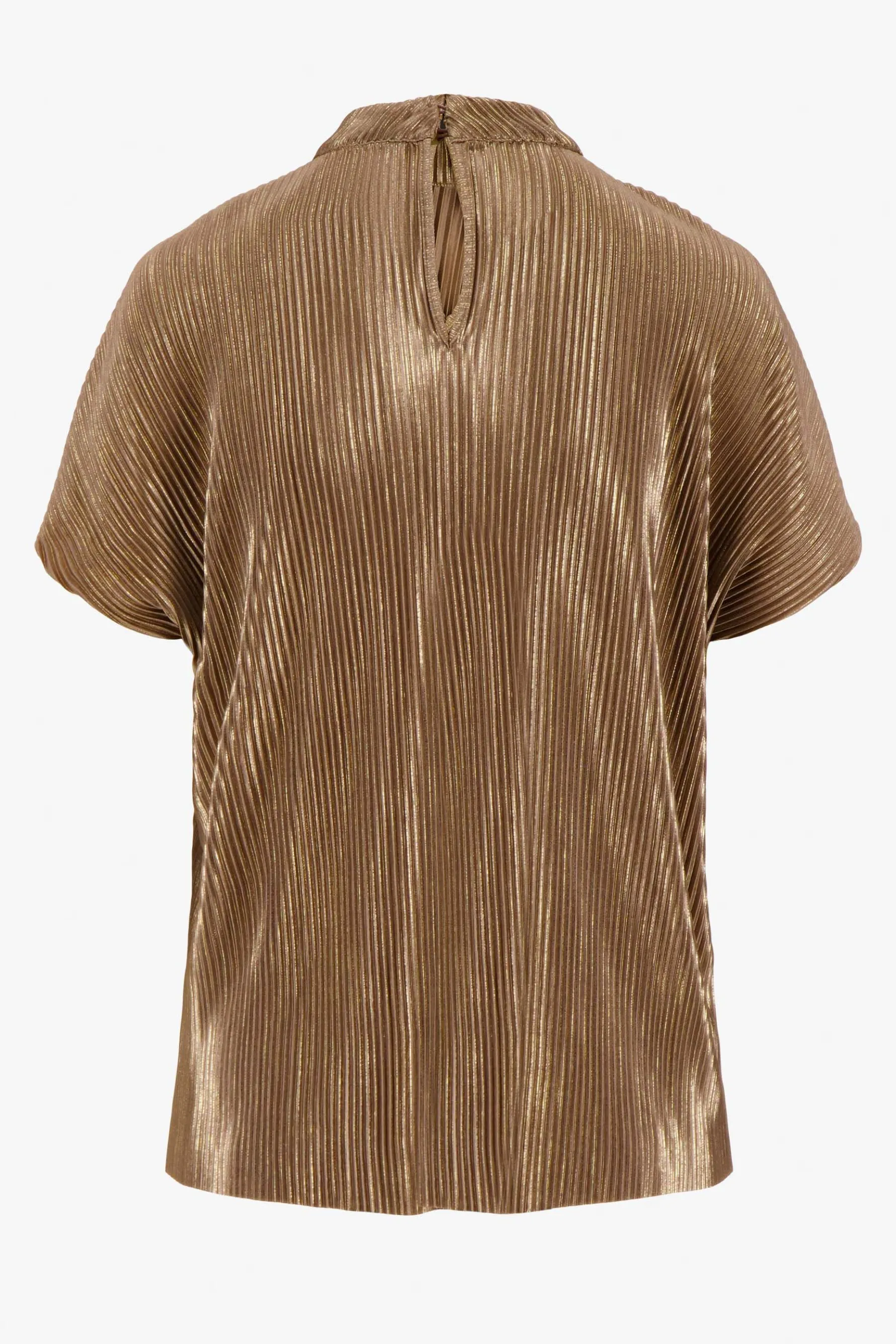 zusss plisse turtle top champagne goud
