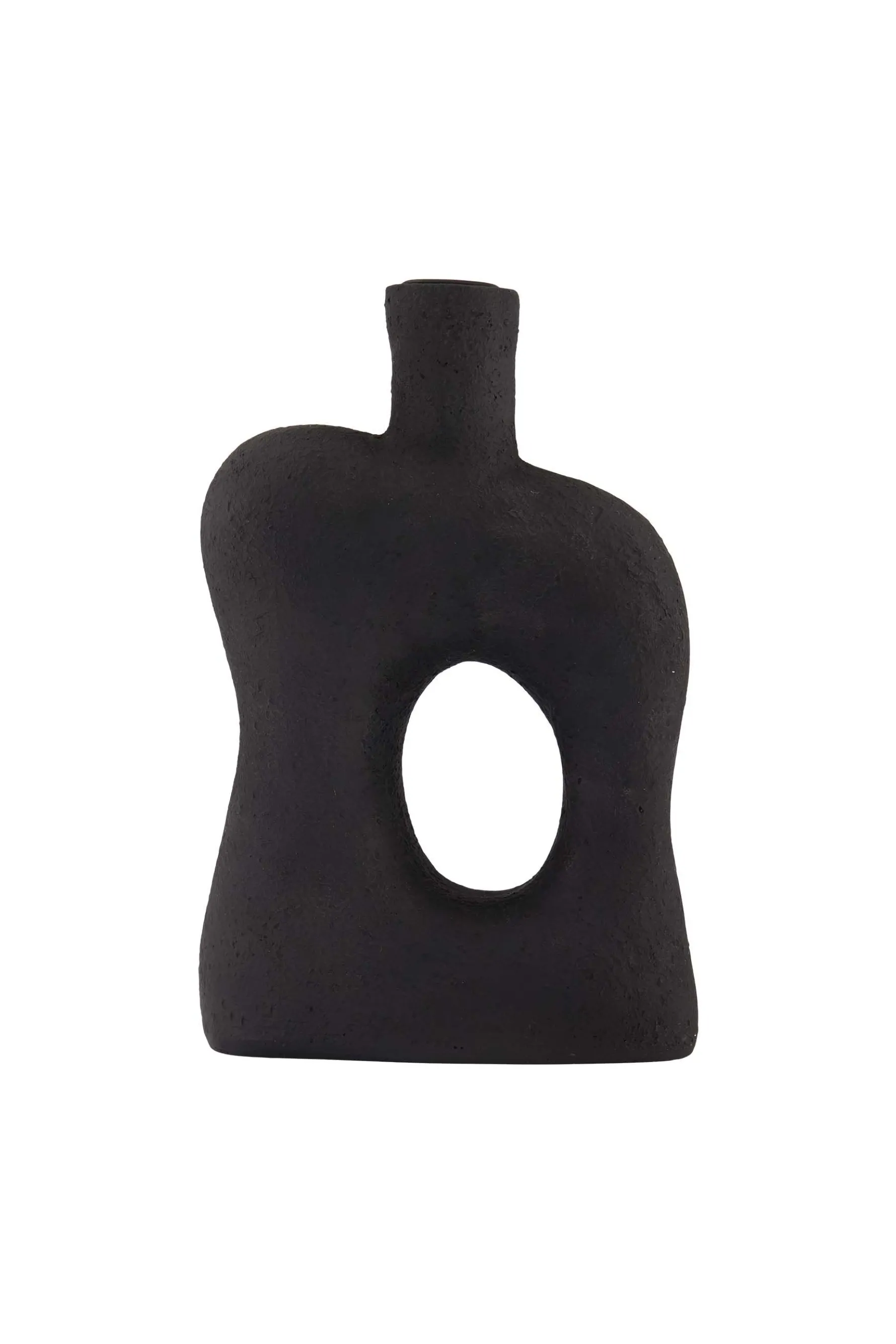 zusss polystone kandelaar ornament 22cm zwart