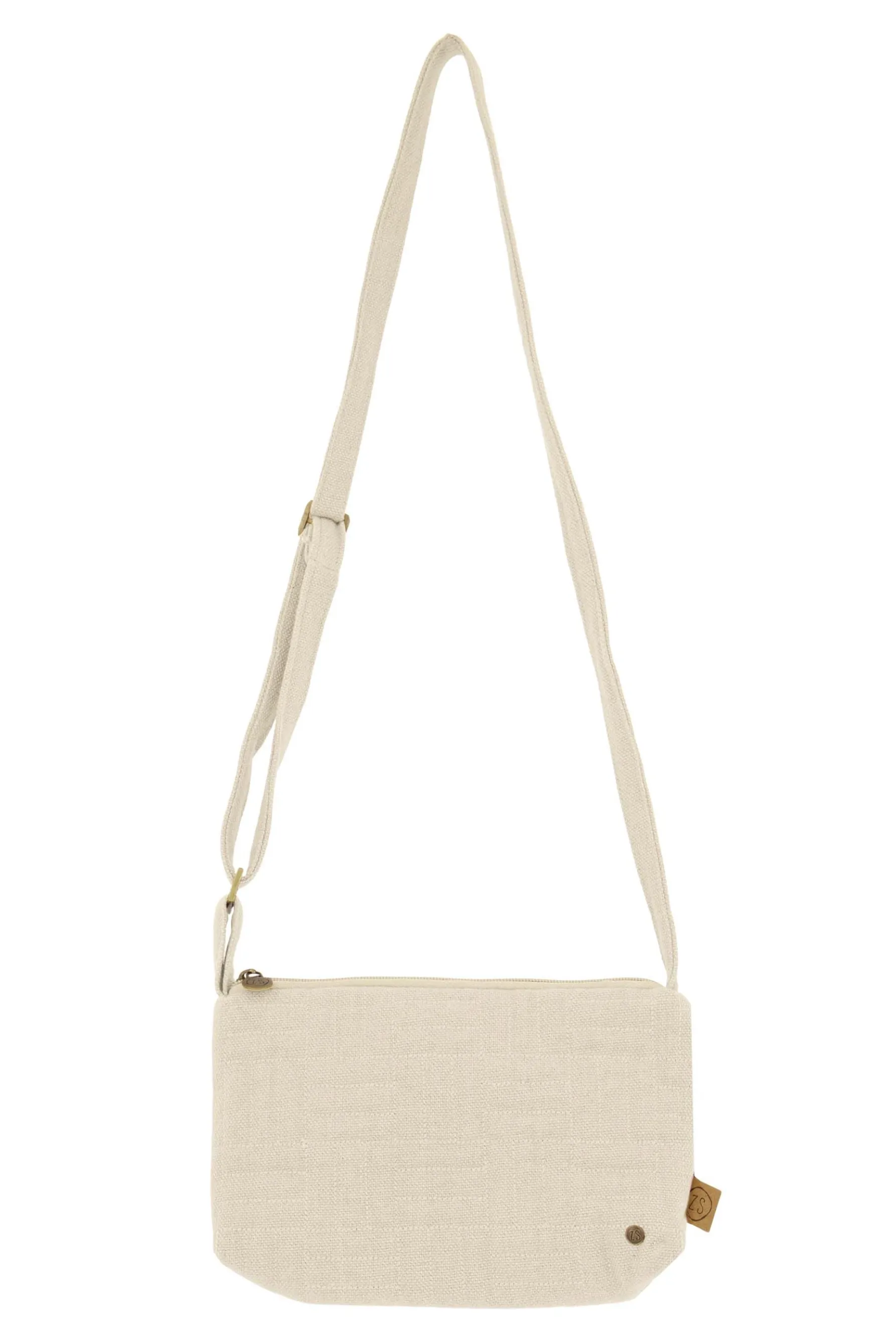 zusss schoudertasje met stiksels peper en zout