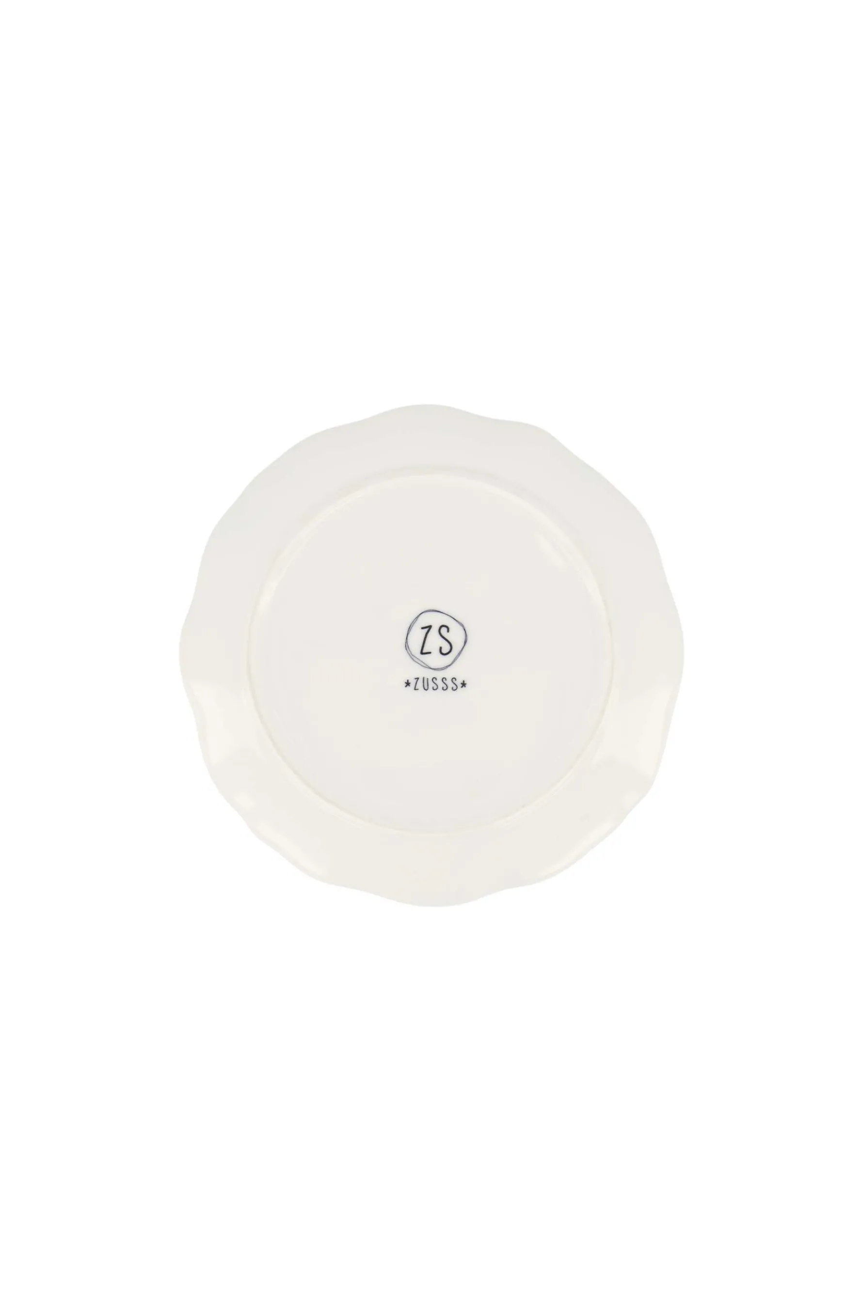 zusss serveerschaaltje geschulpte rand mistletoe wit