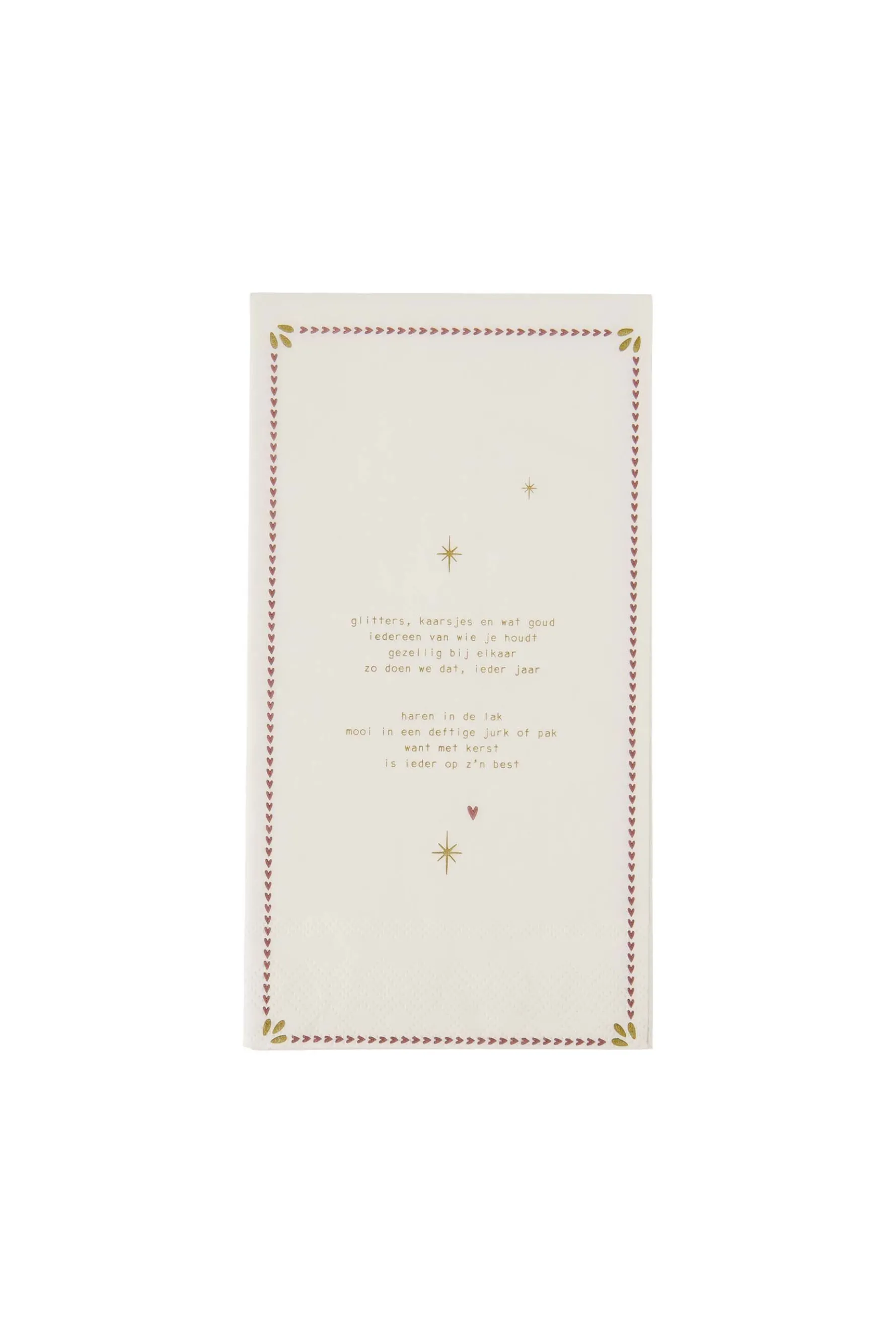 zusss servetten gedicht/mistletoe 11x20cm wit
