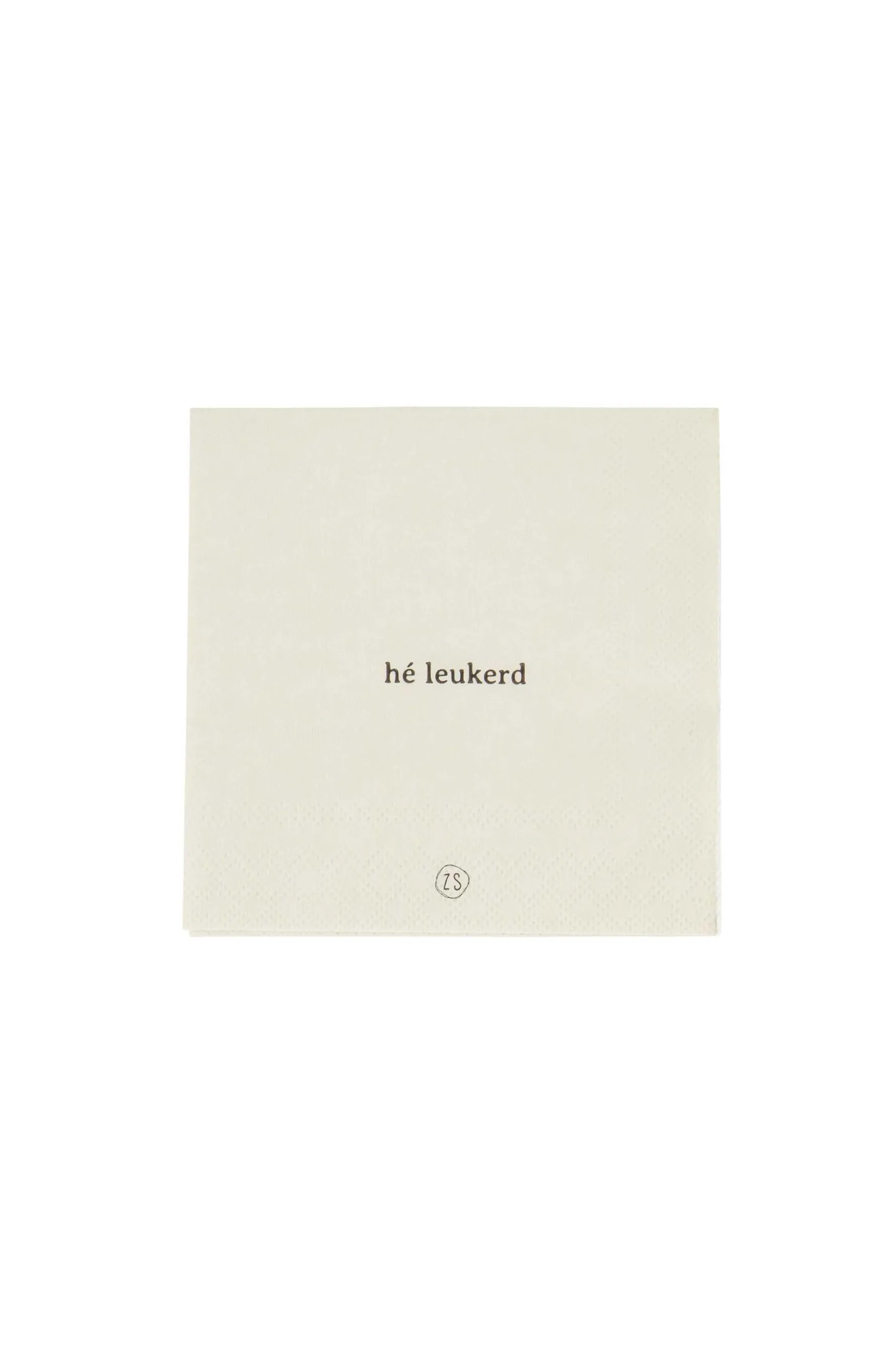 zusss servetten he leukerd hartje 12,5x12,5cm zand/antracietgrijs