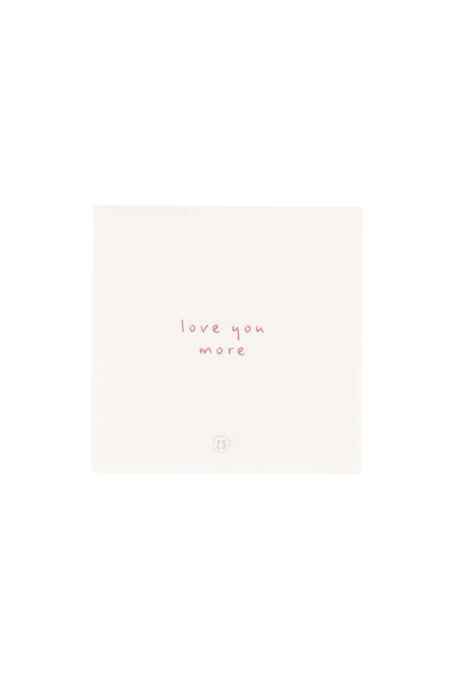 zusss servetten love you more 12,5x12,5cm off white/rood
