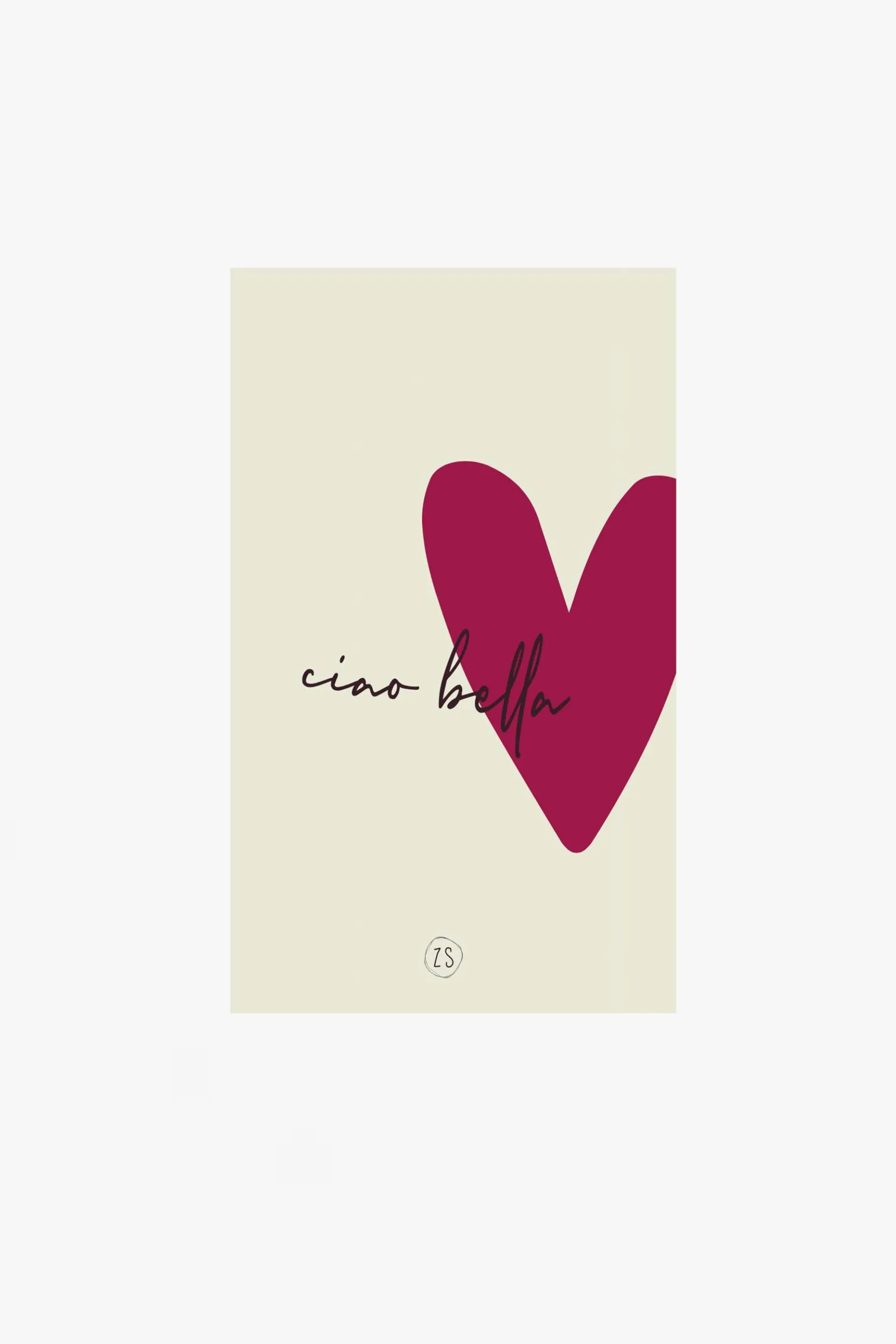 zusss servetten rechthoek 11x20cm ciao bella wit/port