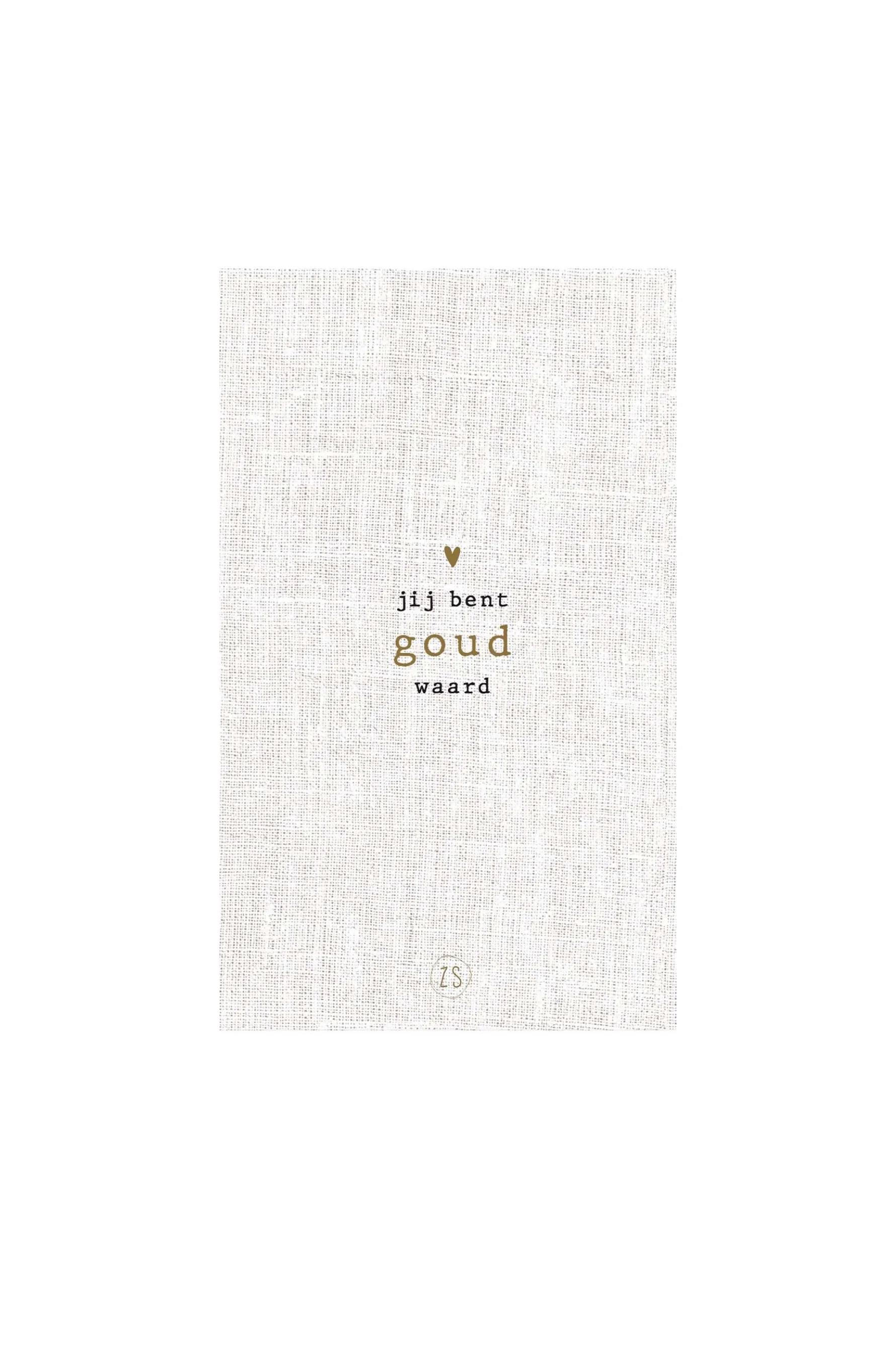 zusss servetten rechthoek 11x20cm jij bent goud waard linnen