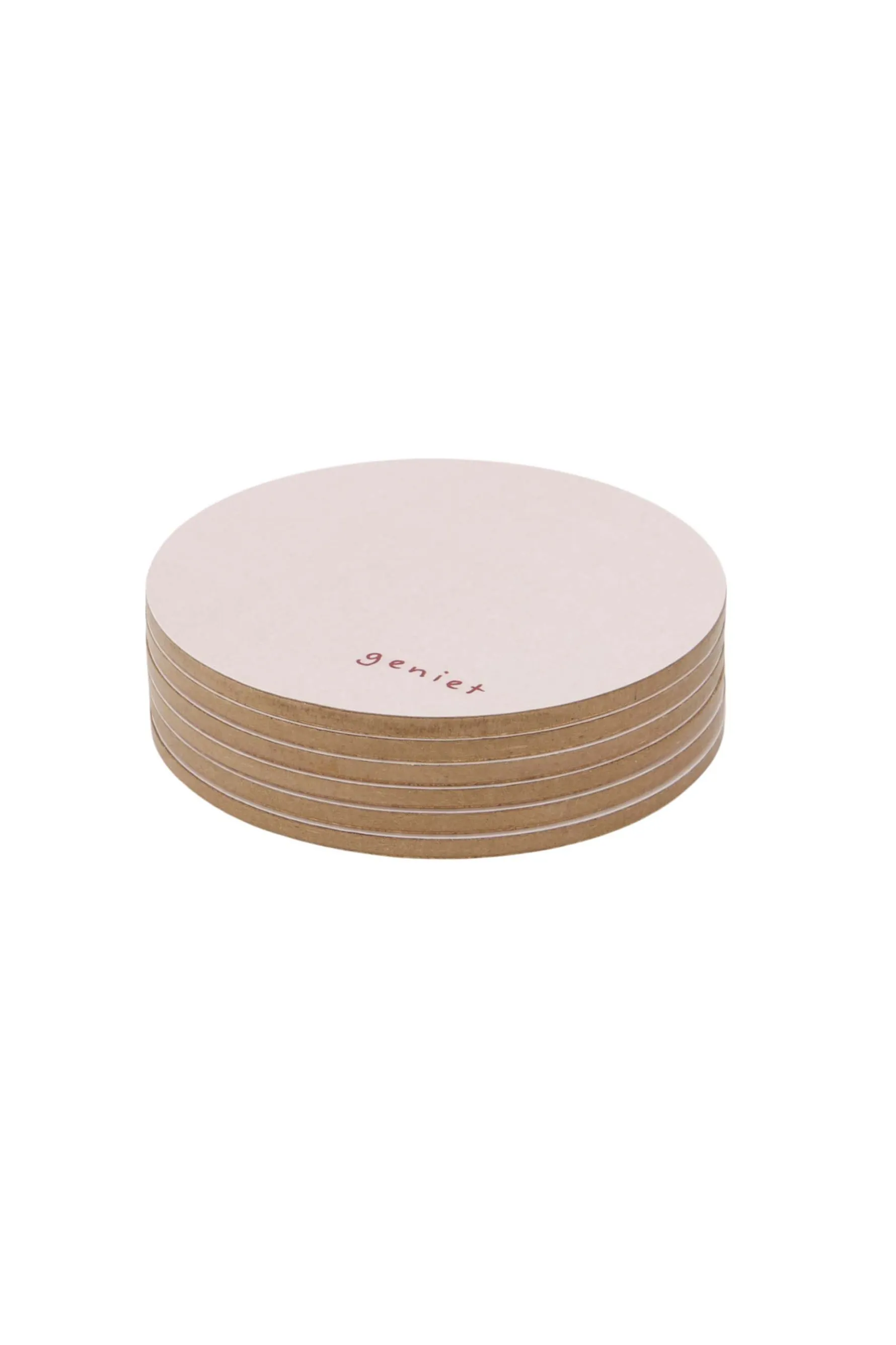 zusss set van 6 onderzetters met tekst rood/wit