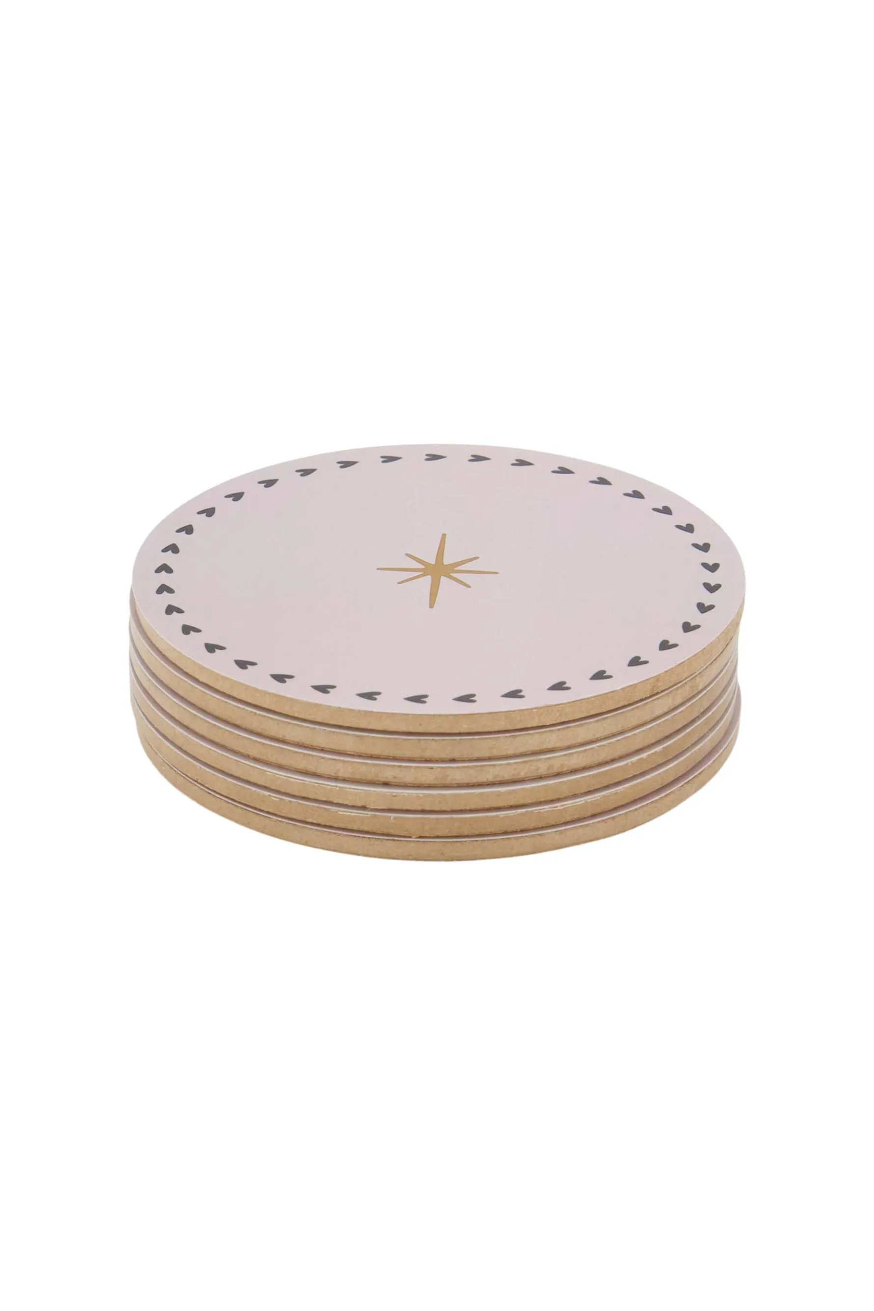 zusss set van 6 onderzetters rond zand