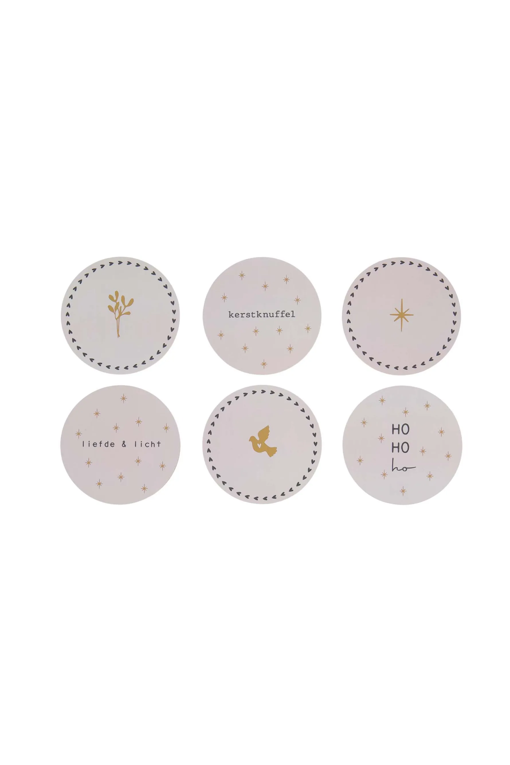 zusss set van 6 onderzetters rond zand