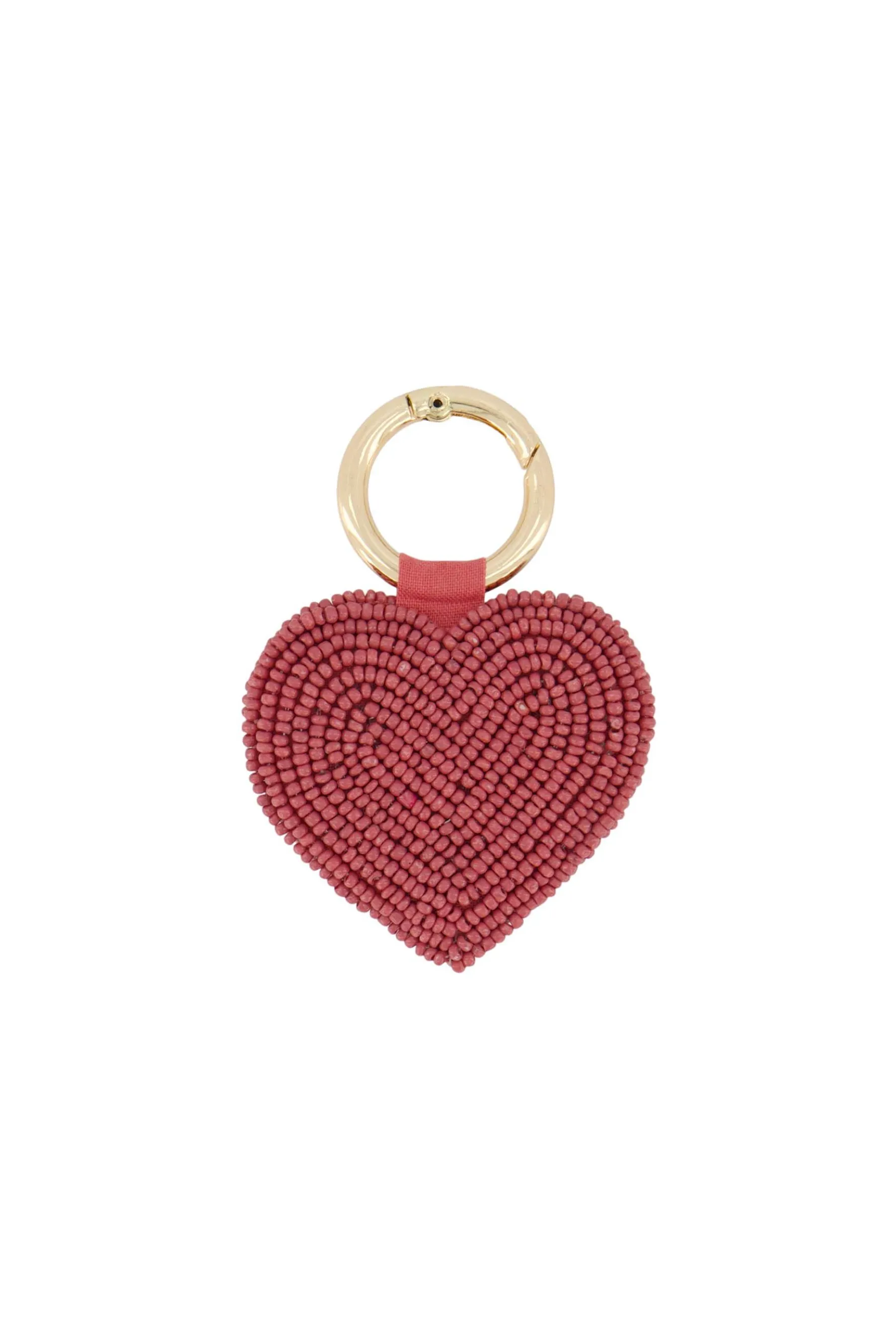 zusss sleutelhanger met kralen hartje oudroze