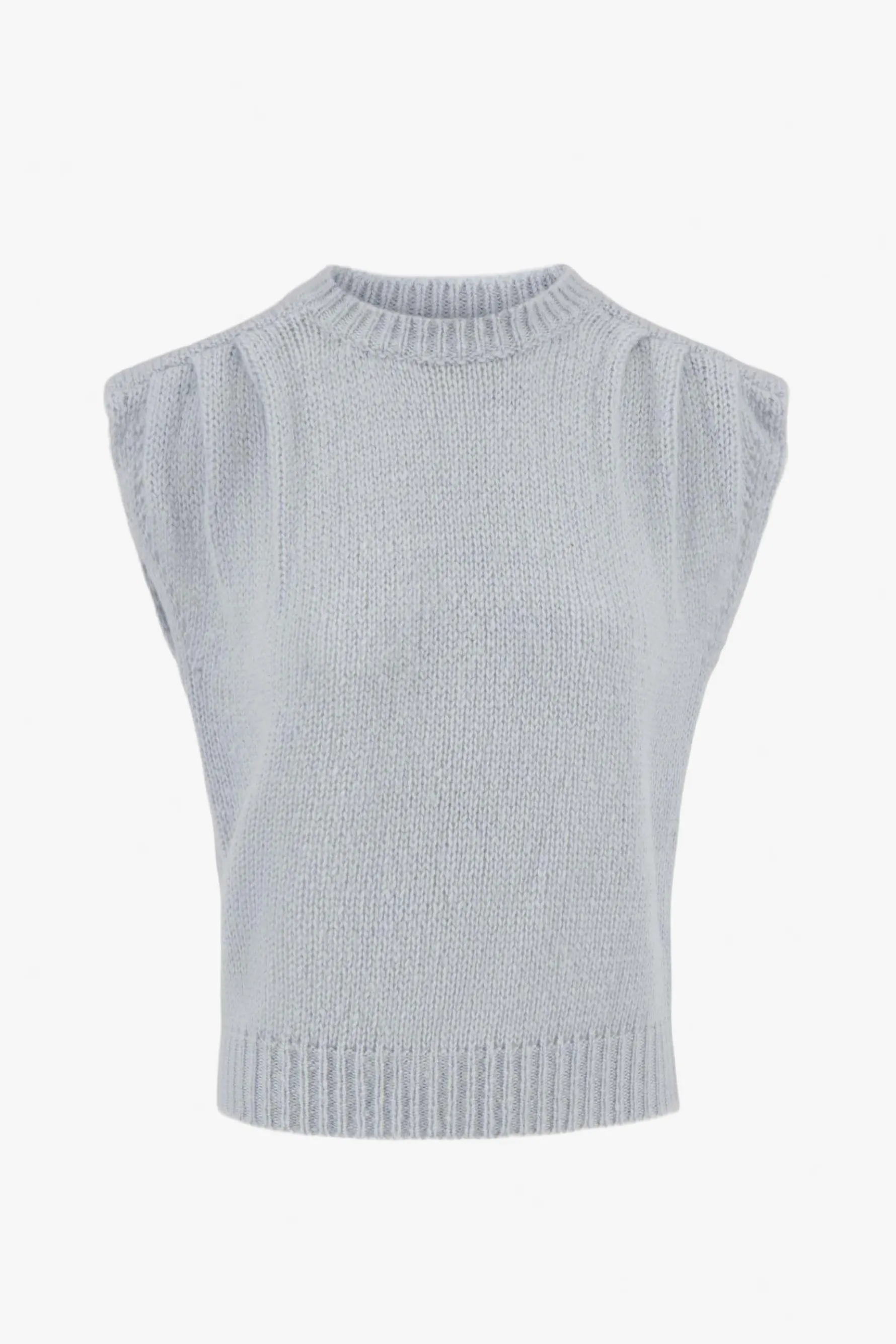 zusss spencer met plooidetail zachtblauw