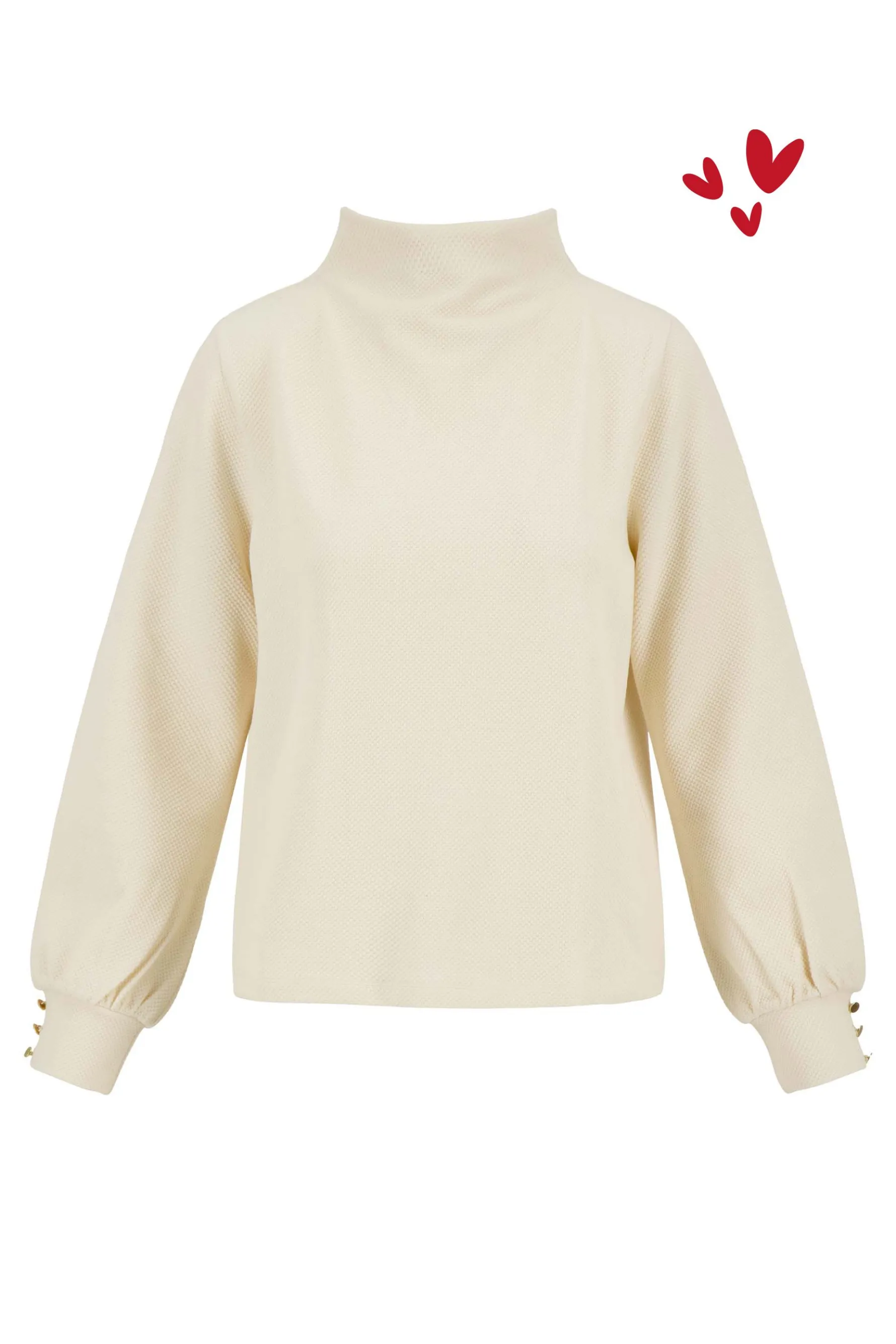 zusss top met structuur creme