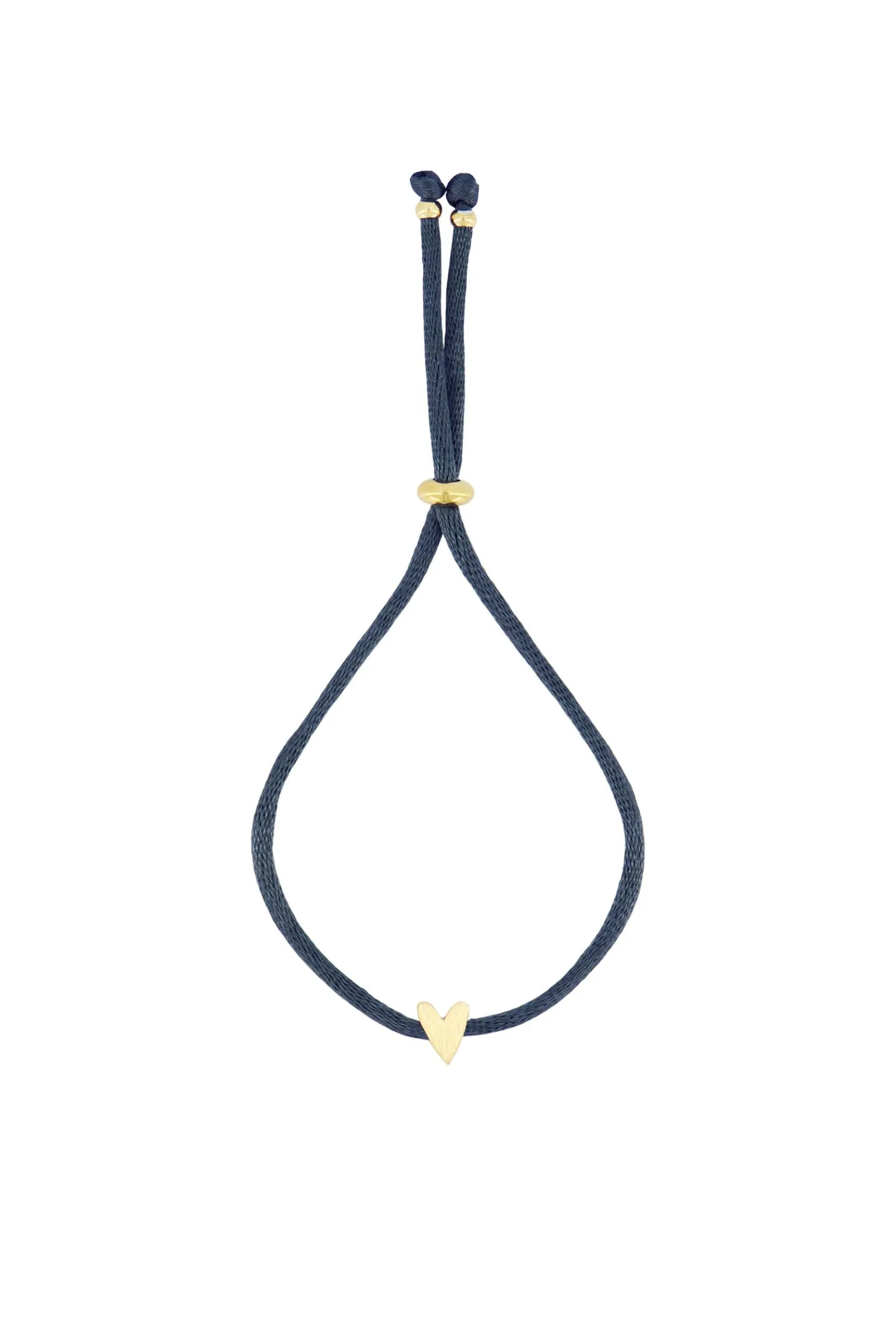 zusss touwarmbandje hartje donkerblauw