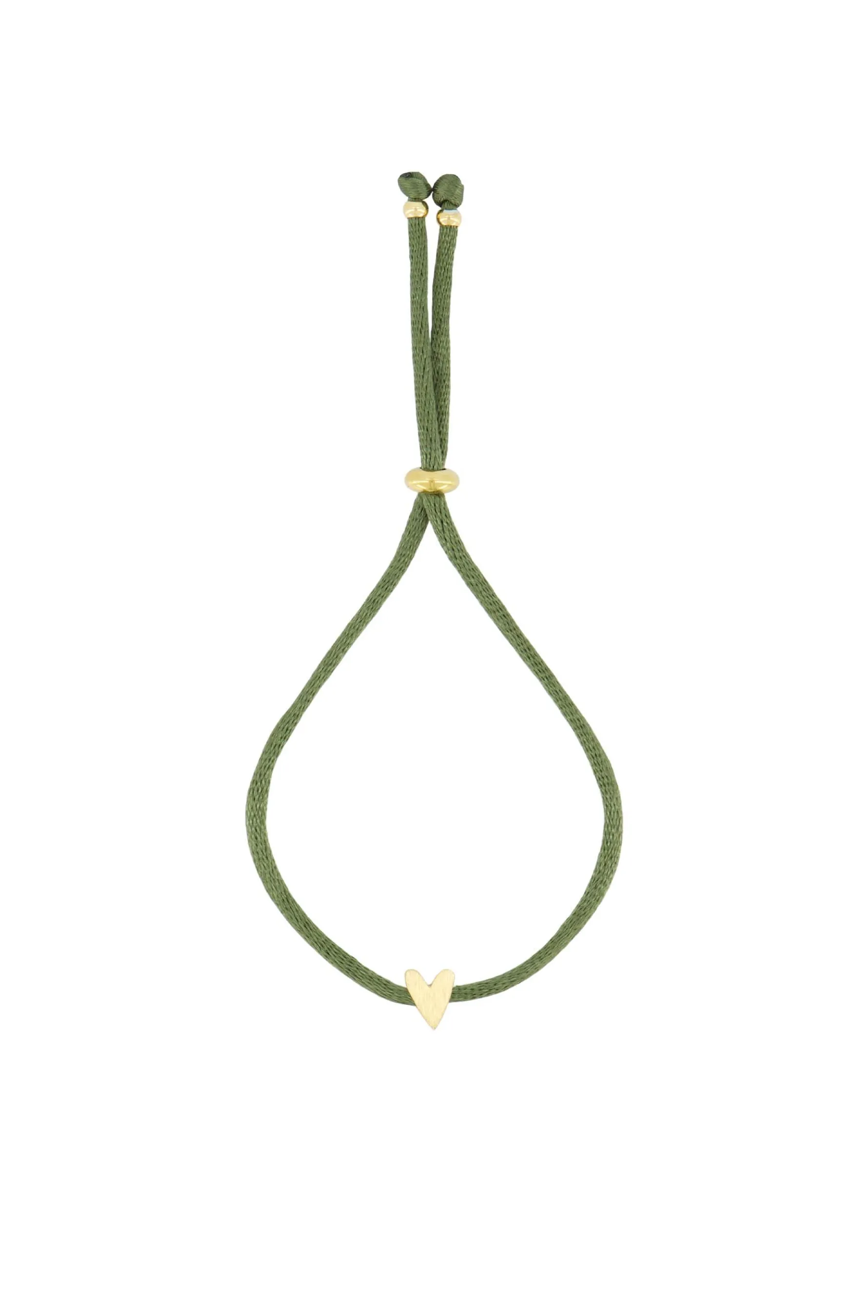 zusss touwarmbandje hartje donkergroen