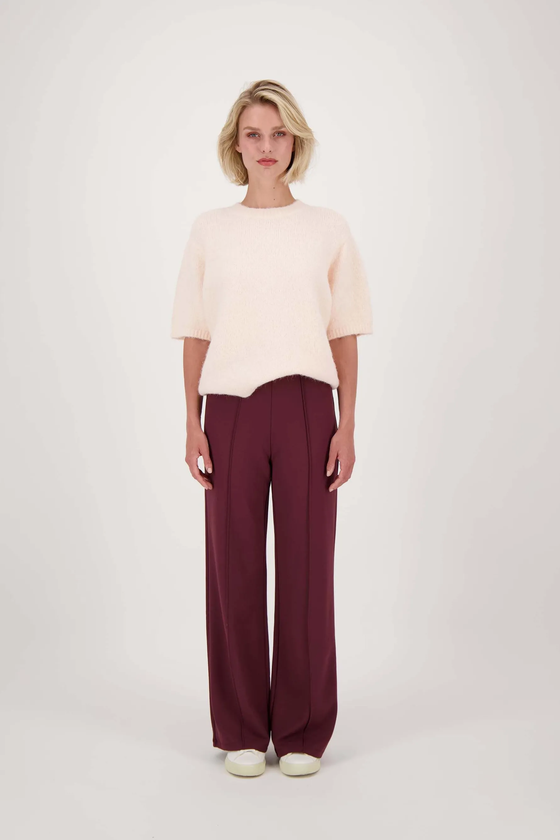 zusss trui met boothals zachtroze