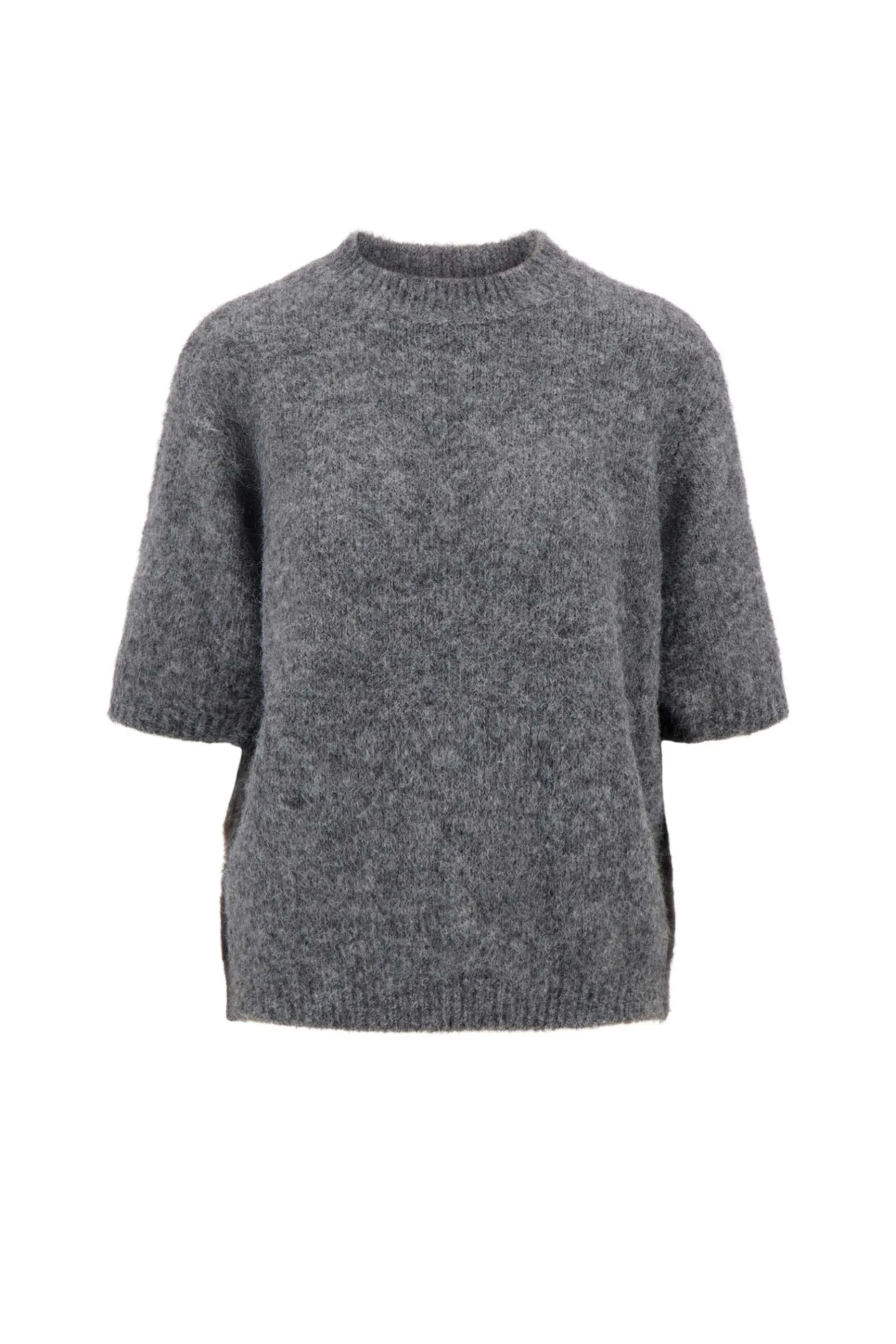 zusss trui met boothals antracietgrijs