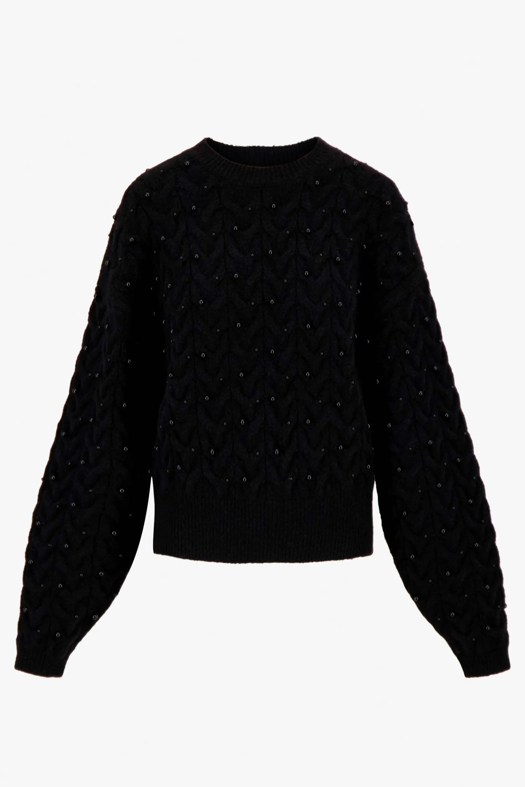 zusss trui met kraaltjes zwart