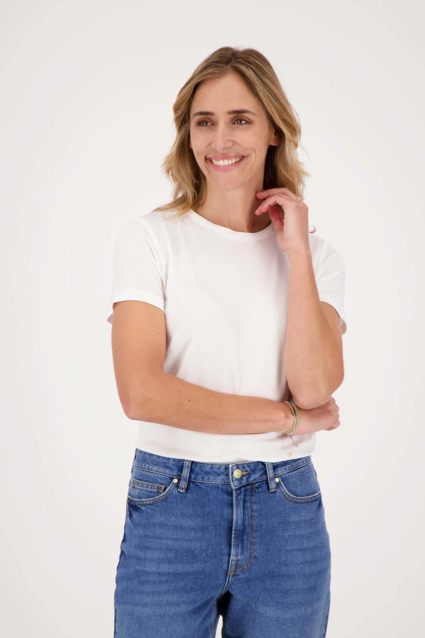 zusss t-shirt met ronde hals wit