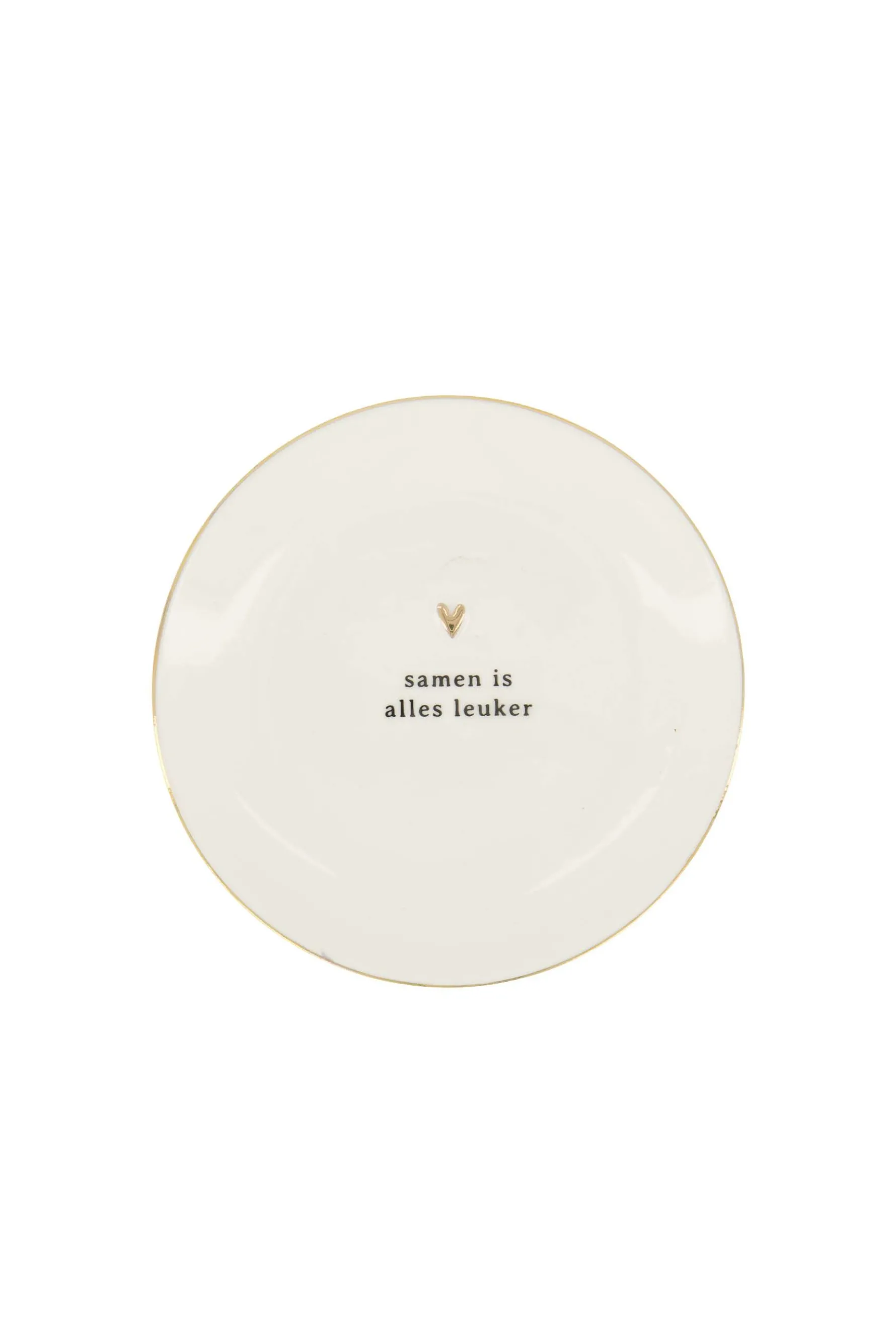 zusss wandbordje goud hartje samen is alles leuker wit