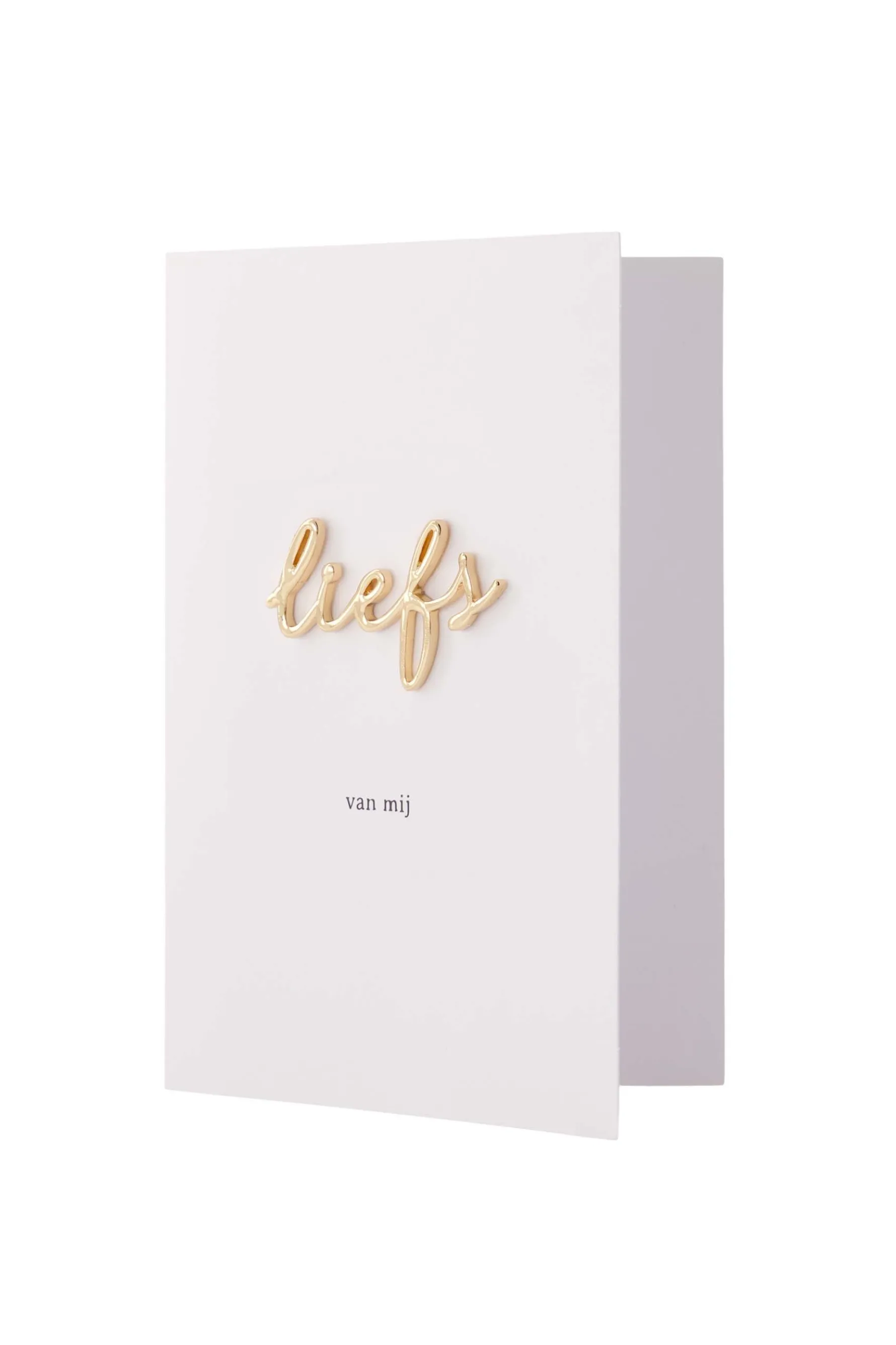 zusss wenskaart liefs magneet wit/goud