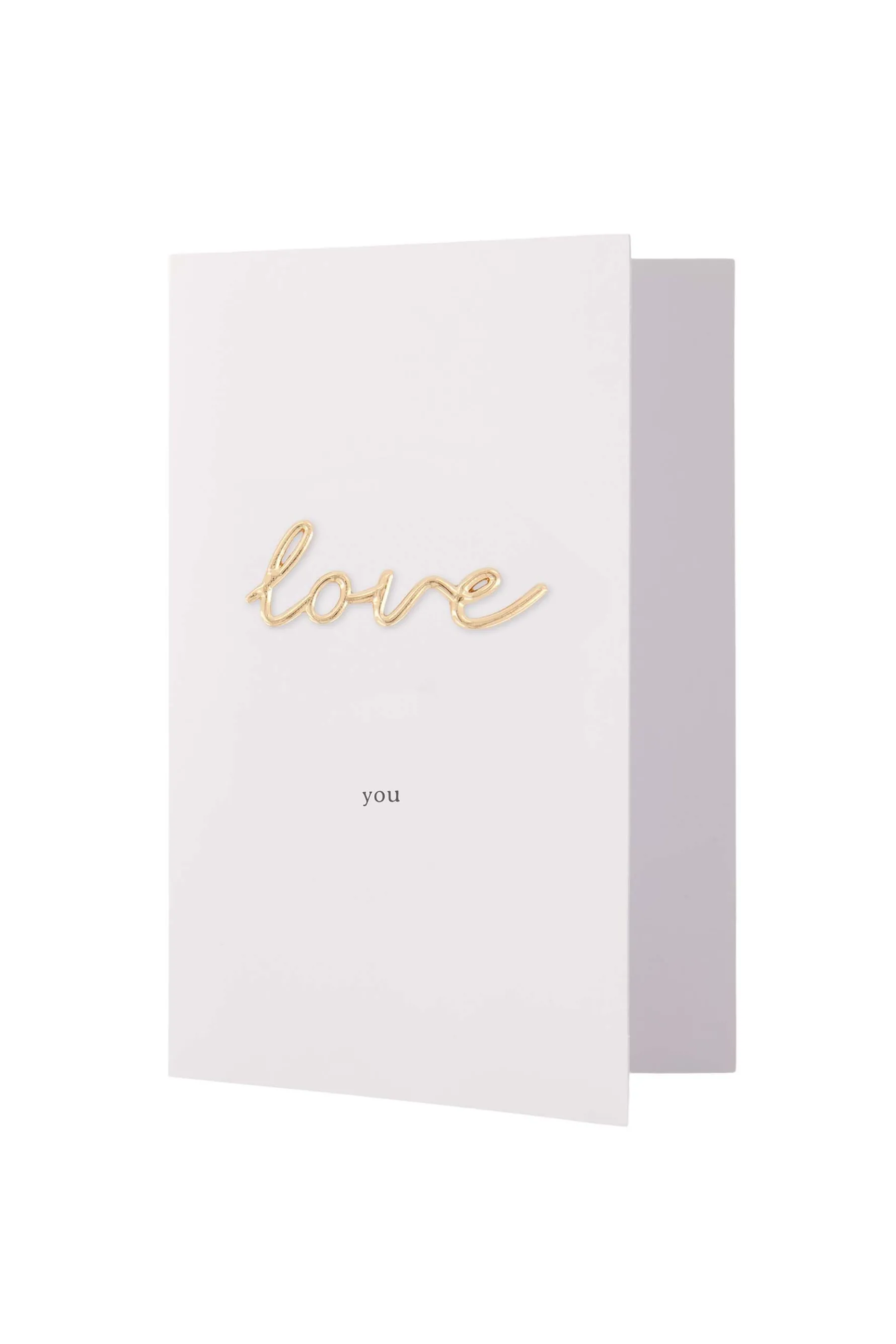 zusss wenskaart love magneet wit/goud