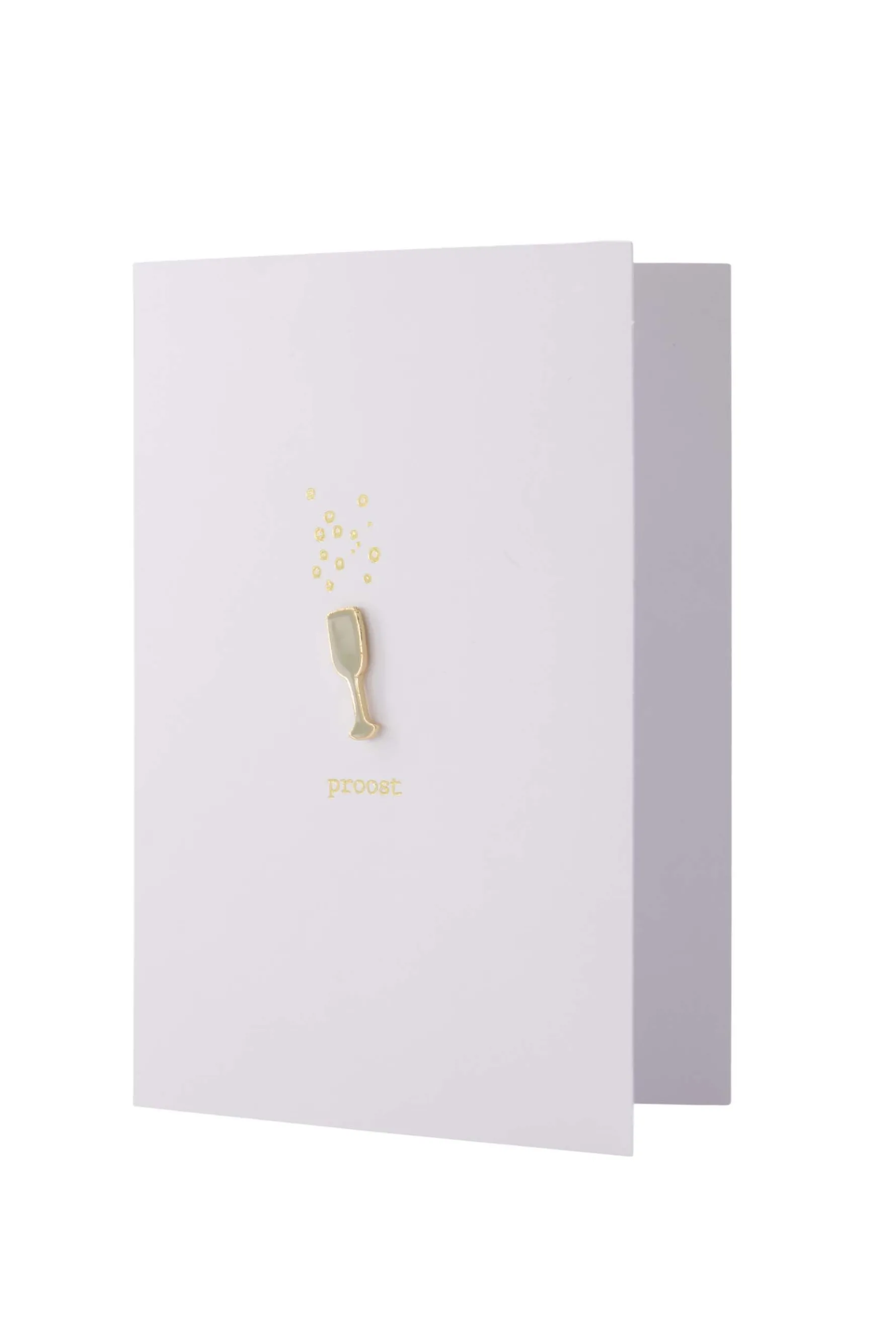 zusss wenskaart met broche proost wit