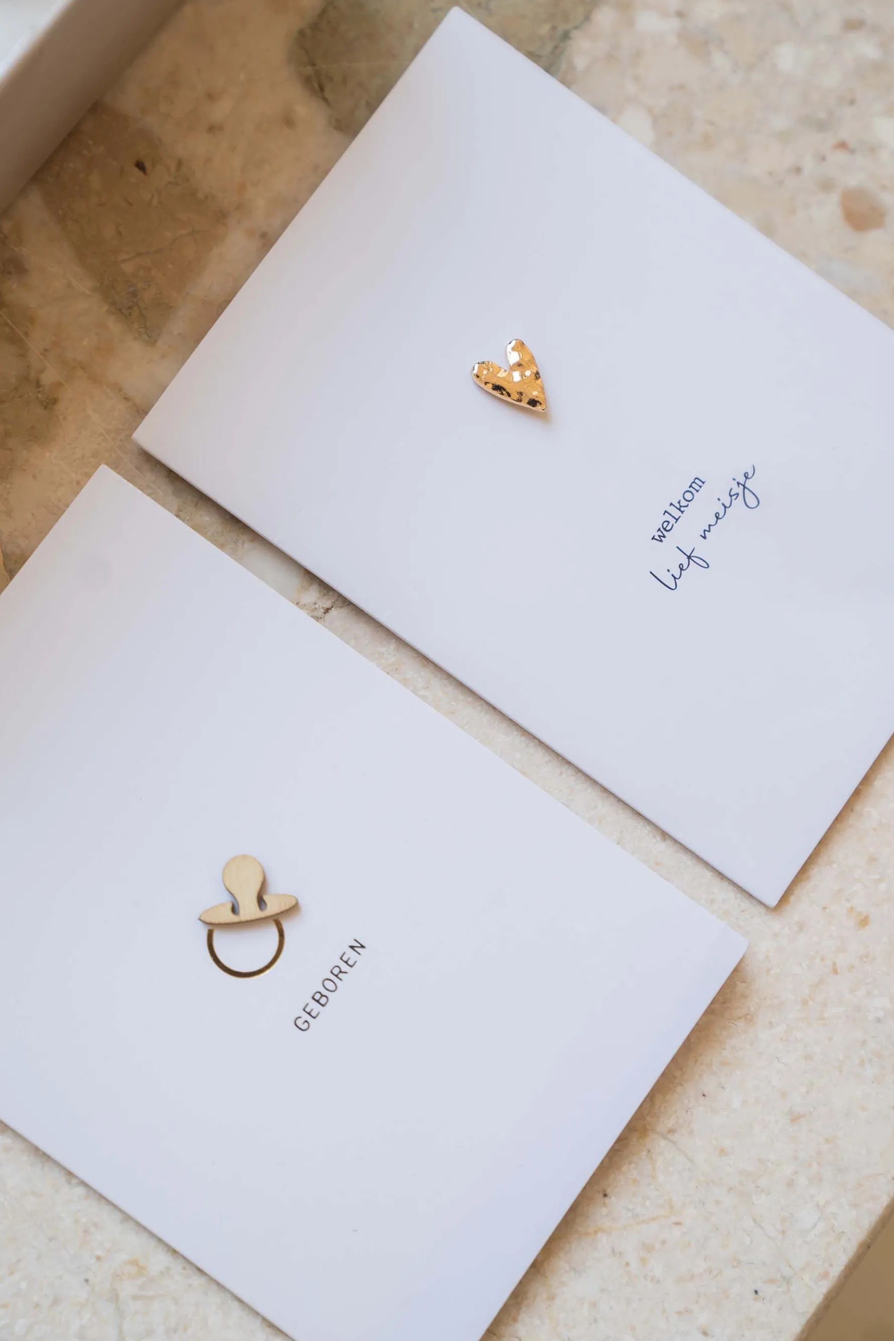 zusss wenskaart met houten speen wit